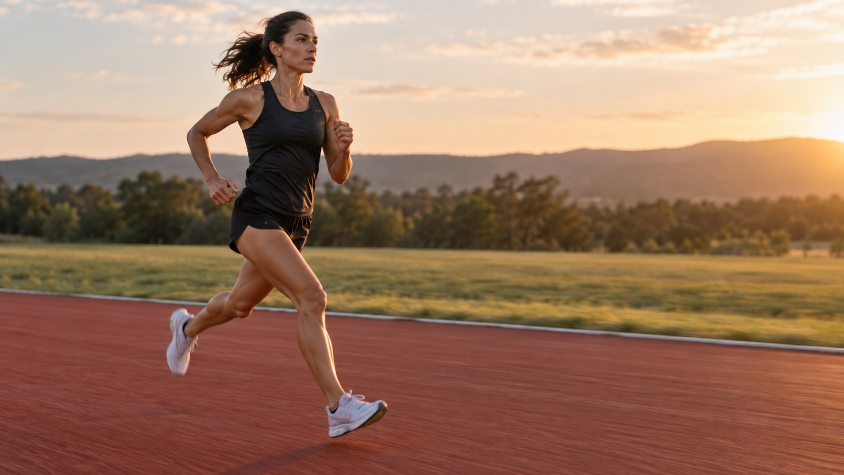 An adult runs along an outdoor path.